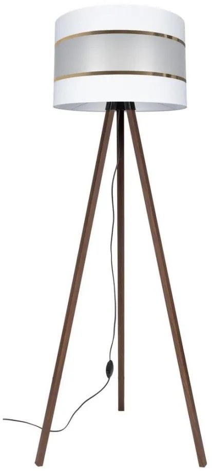 Lampada da terra CORAL 1xE27/60W/230V marrone/bianco/oro