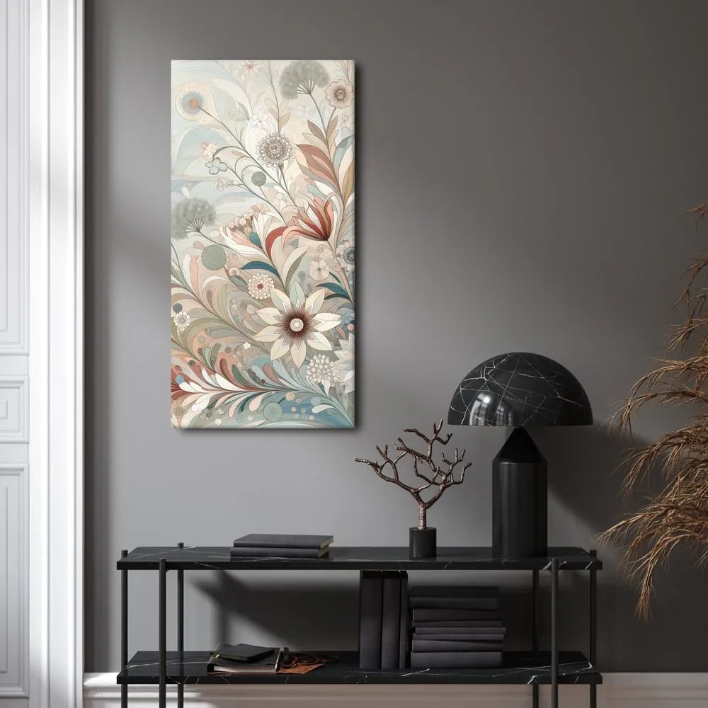 Quadro su tela – Fiori delicati in sfumature pastello