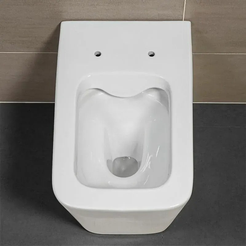 Sanitari filomuro Rimless serie Malaga completo di sedile rallenty
