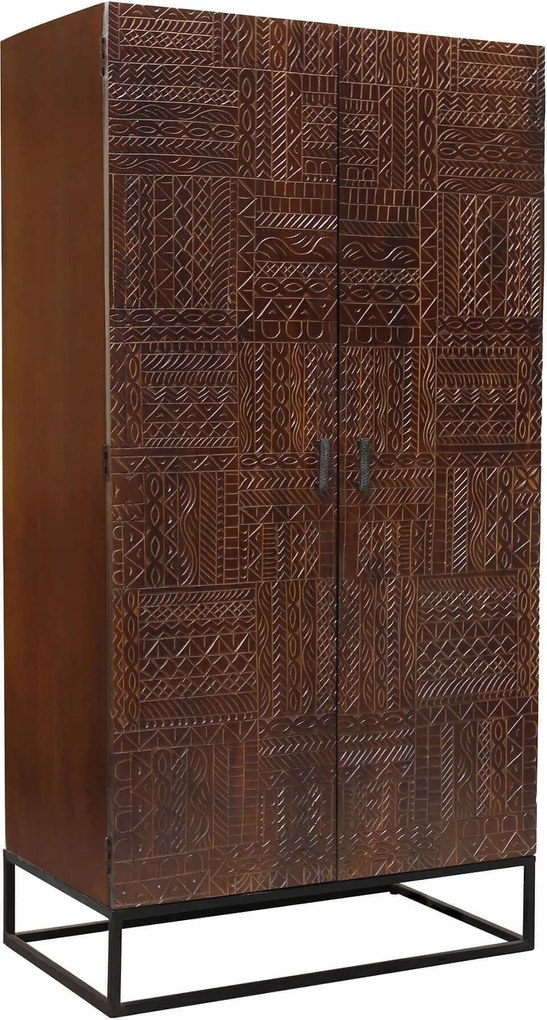 MANTRA - armadio con decoro 2 ante legno e ferro