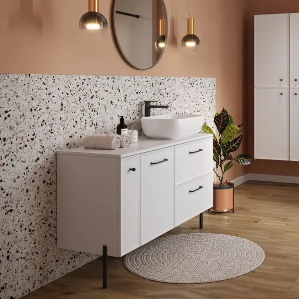 Cersanit S1022-006 - Pensile da bagno sospeso MILLE 20x45 cm bianco opaco