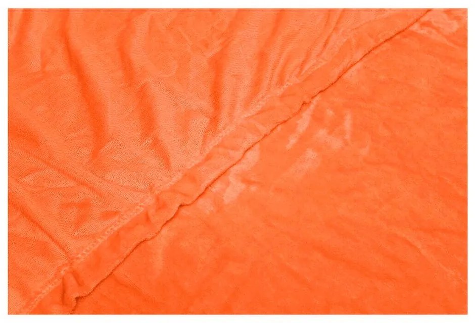 Lenzuolo arancione in micropush, 180 x 200 cm - My House