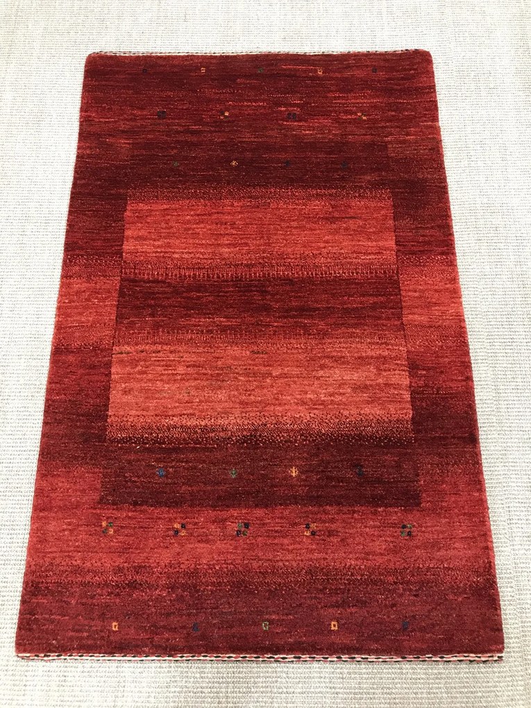Loribaft Tappeto 130 x 80 Rosso (Iran) Annodato A Mano
