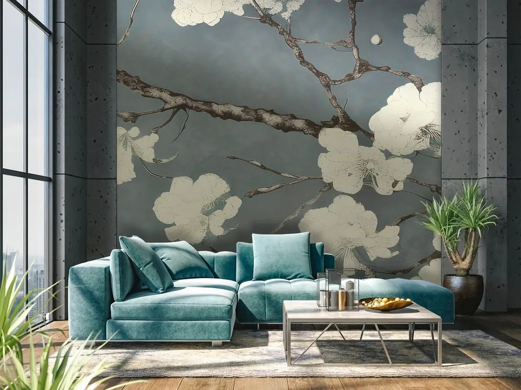 Fotomurale Peach, grigio