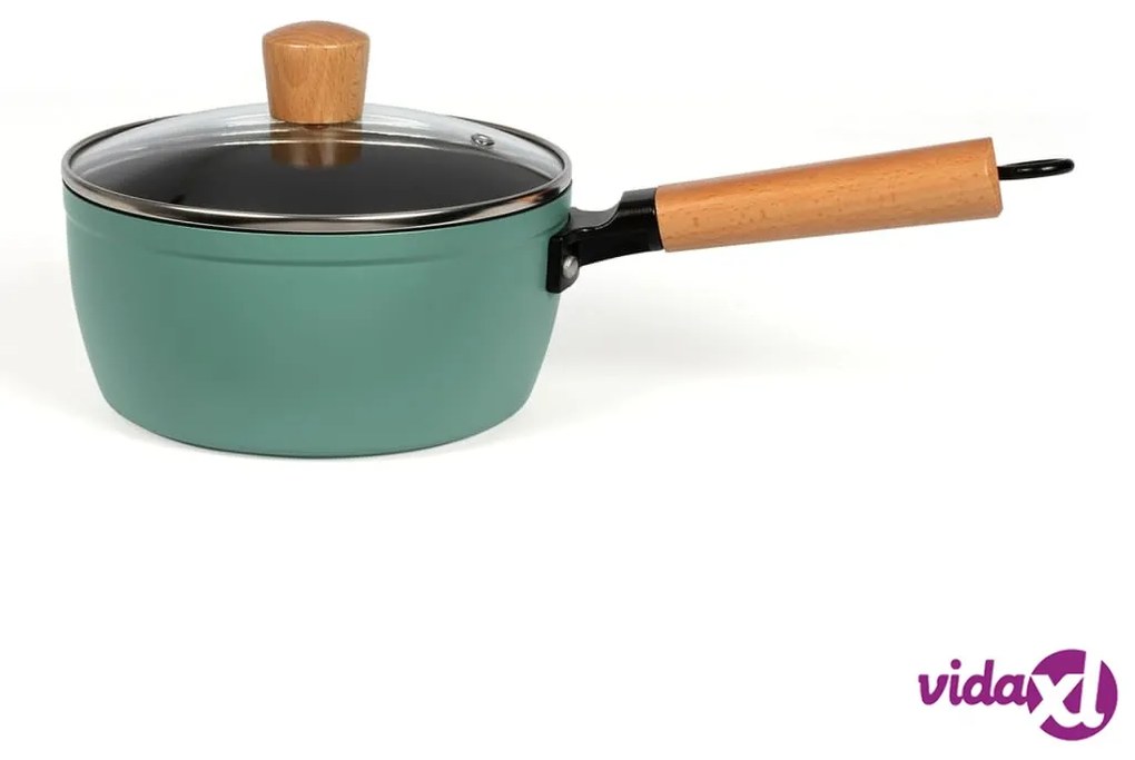 Livoo Casseruola con Manico in Legno 18 cm Verde