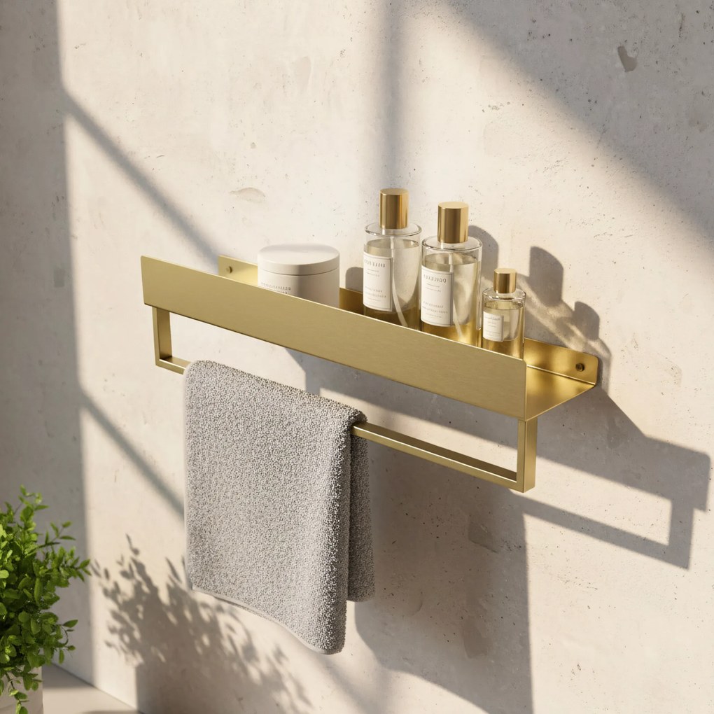 Mensola da bagno SF01 60cm gold brush