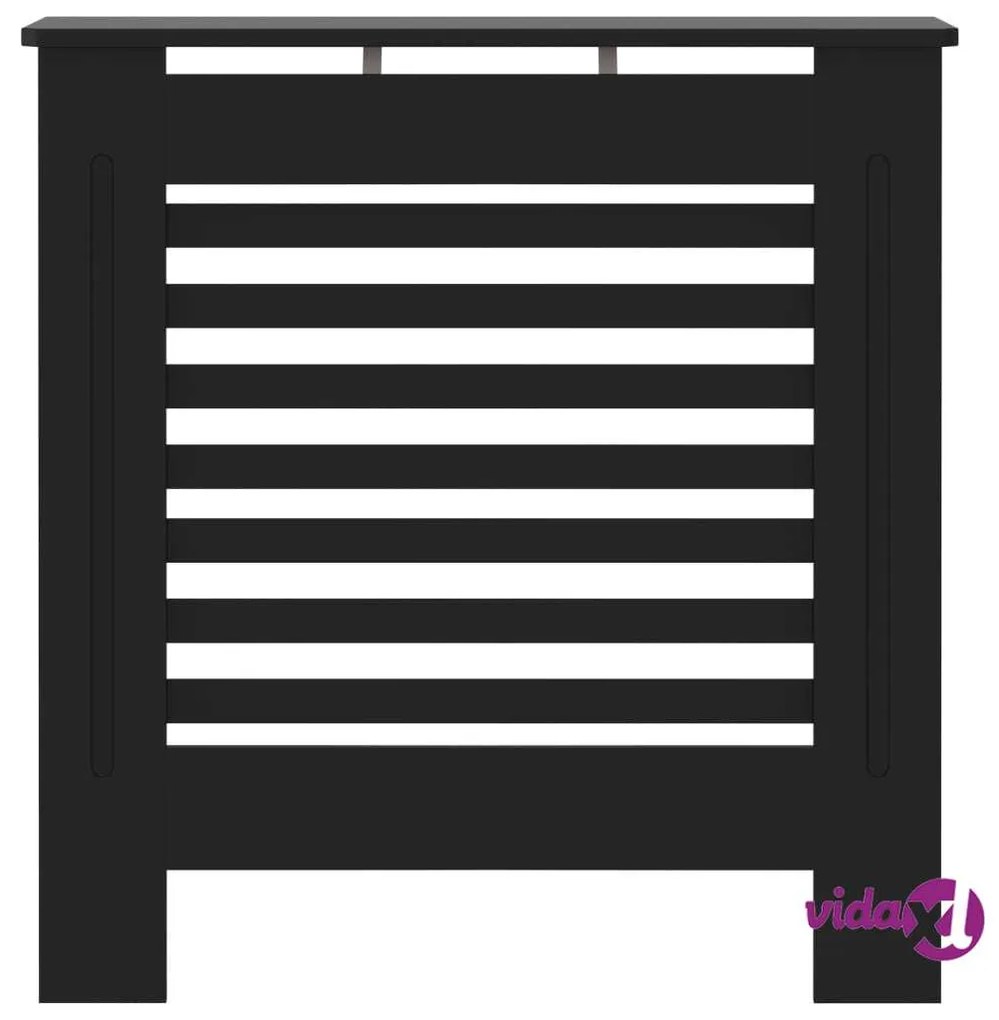 vidaXL Copertura per Radiatore Nera in MDF 78 cm