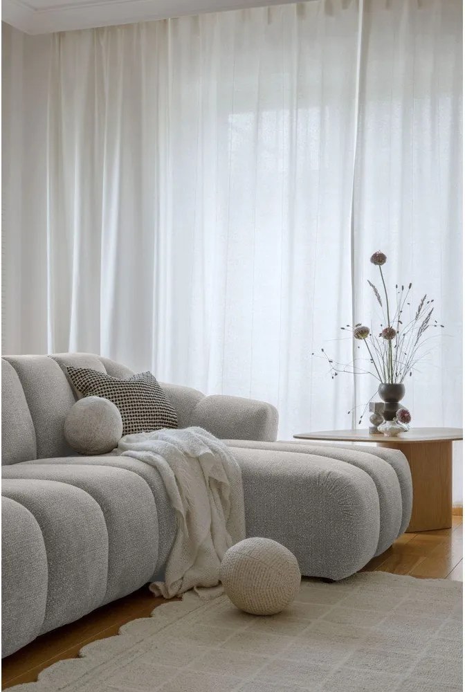 Divano angolare grigio chiaro (con penisola a destra/con chaise lounge) Shell – Miuform