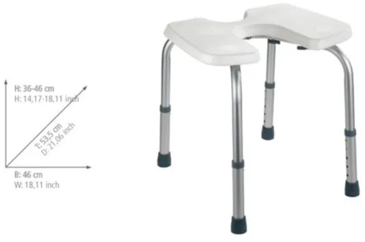WENKO 206051100-Sgabello SECURA 46x53,5 cm bianco/argento