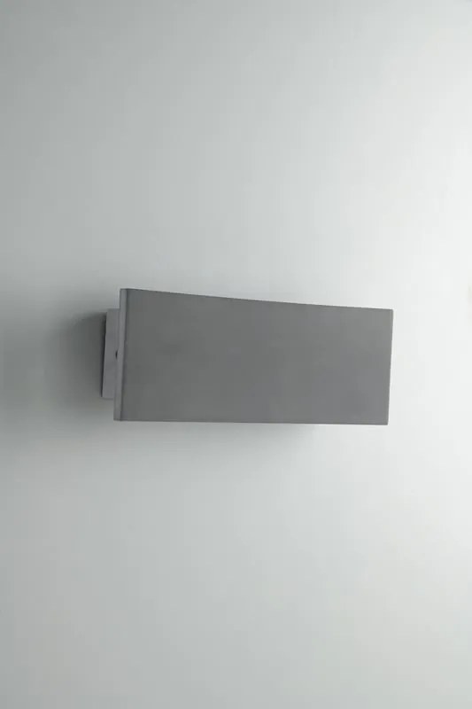 Applique LED moderno da esterno Parker grigio IP65, luce bianco naturale 512 lumen, INTEC