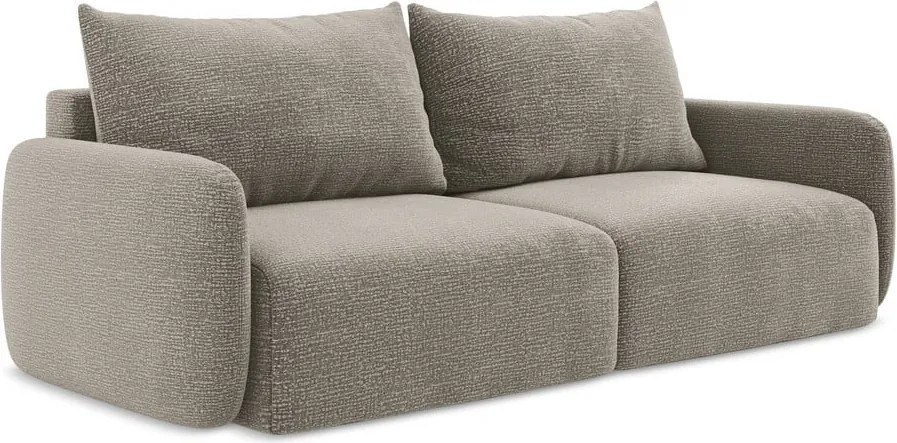 Divano beige allungabile/con contenitore 238 cm Kalena – Makamii