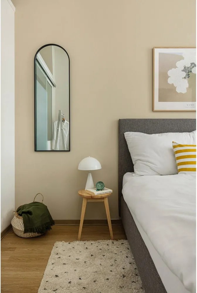 Tappeto nero/color crema 80x150 cm Dottie Black – Universal