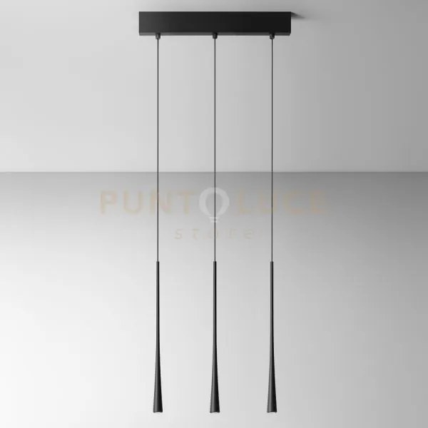 Dafne s/3p - lampadario a sospensione lineare 3 luci led 3000k 612l...