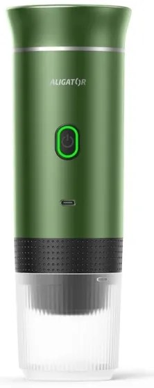 Aligator ACM003 - Macchina da caffè da viaggio ricaricabile PortaCaffé 3 in 1 72W/7500 mAh verde
