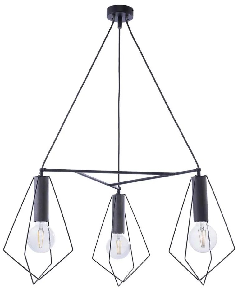 Jupiter 1646 - Lampadario a sospensione con filo KAIR 2xE27/60W/230V nero/grafite