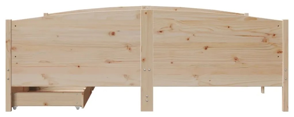 Letto senza materasso 160x200 cm in legno massello di pino