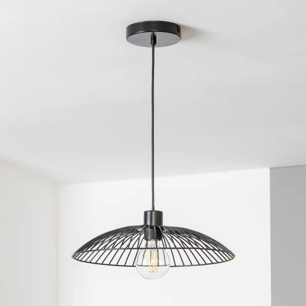 Brilagi - Lampadario sospeso LED CERIA WIRE 1xE27/40W/230V Ø 38 cm nero