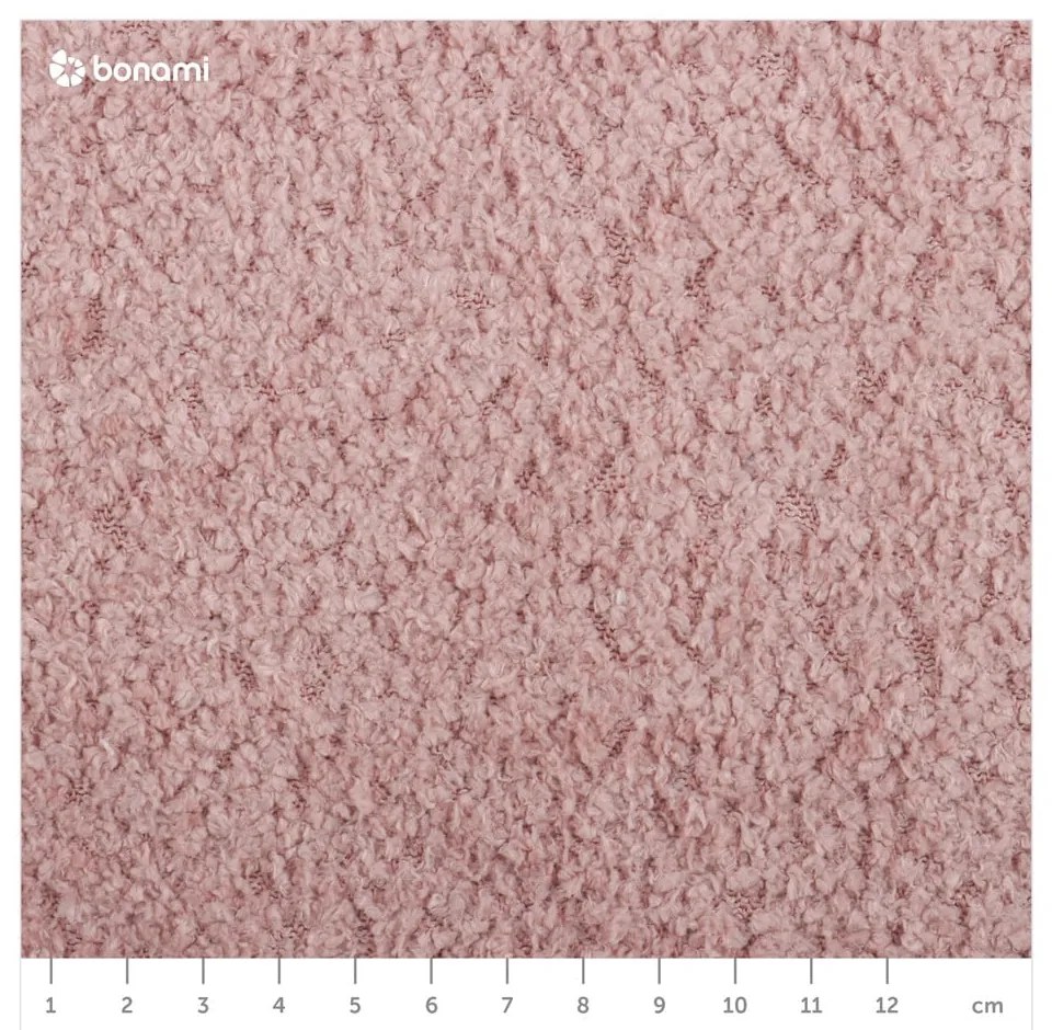 Poltrona relax rosa in tessuto bouclé Kukumo - Ame Yens