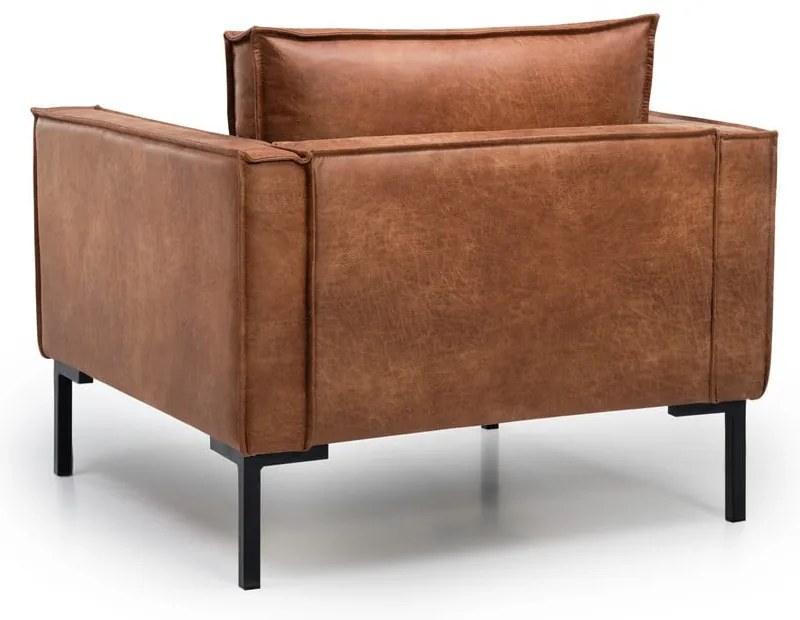 Poltrona in similpelle marrone Rate - Scandic