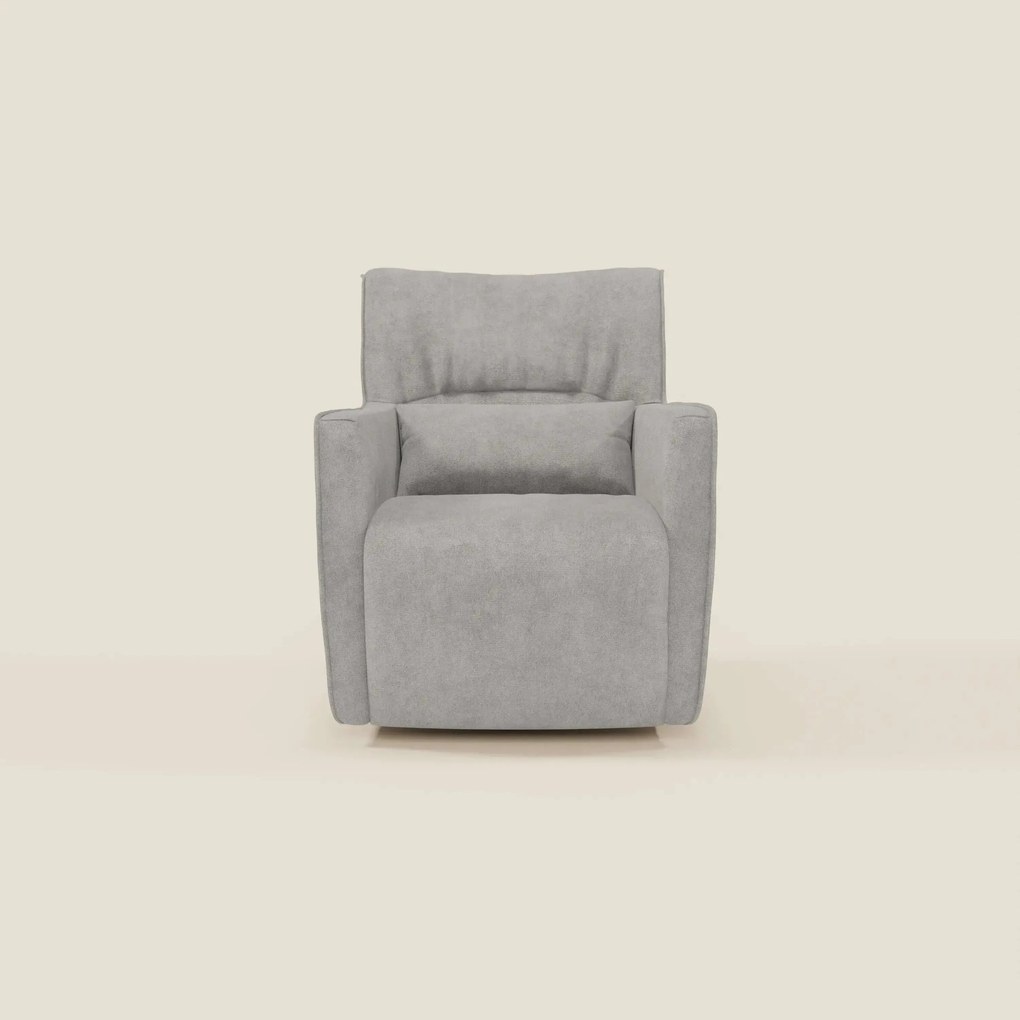 Tulla Poltrona girevole in tessuto impermeabile T02 grigio chiaro