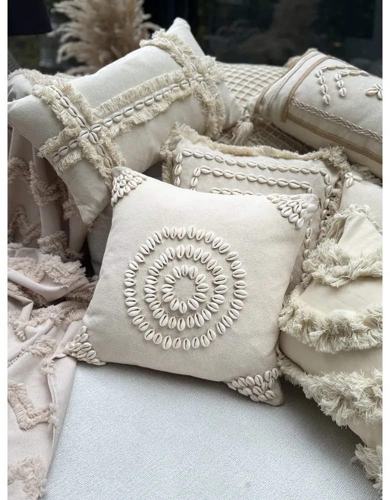 Federa decorativa in cotone 43x43 cm Seashells – Mioli Decor