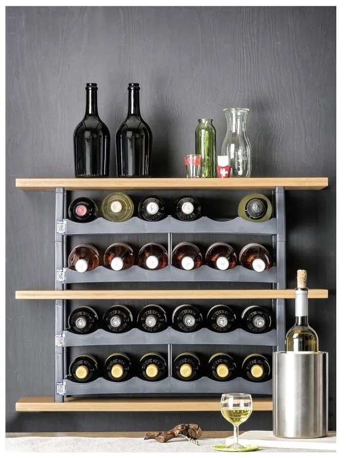 Portabottiglie in plastica grigio Vario - Rotho