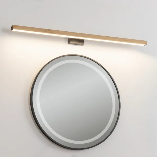Brilagi-Illuminazione a LED per specchi da bagno WOODY MIRROR LED/15W/230V IP44 quercia/nero