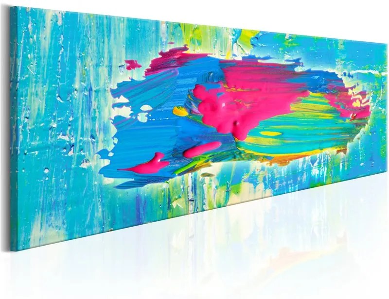 Quadro Blue Island  Colore Verde, Dimensioni e Misure 120x40