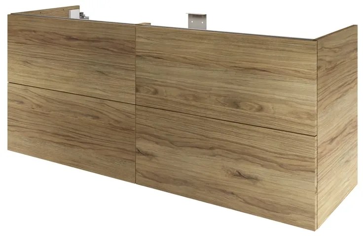 Mobile da bagno sospeso sotto lavabo L 150 x H 64 x P 48 cm lucido, 4 cassetti SENSEA Neo