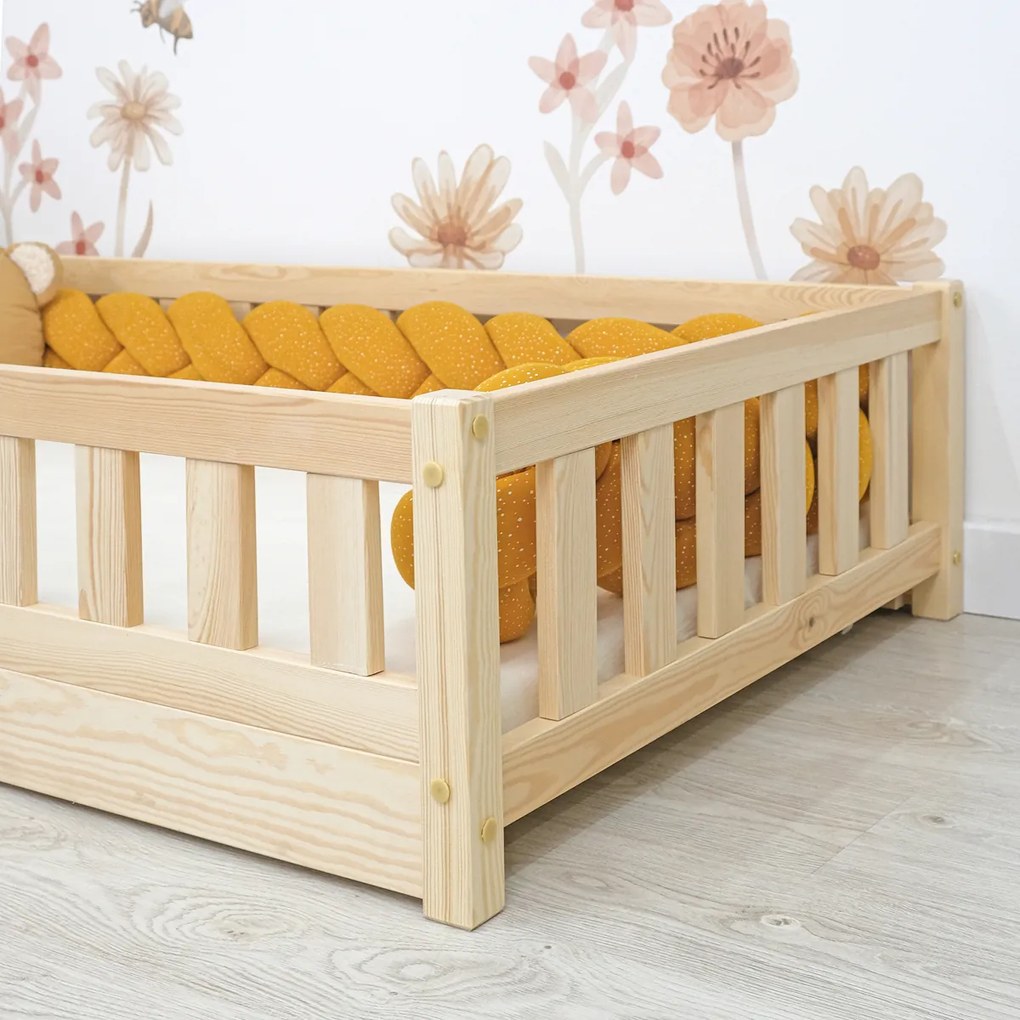 Letto basso per bambini Montessori Meadow - naturale - 200x80 cm