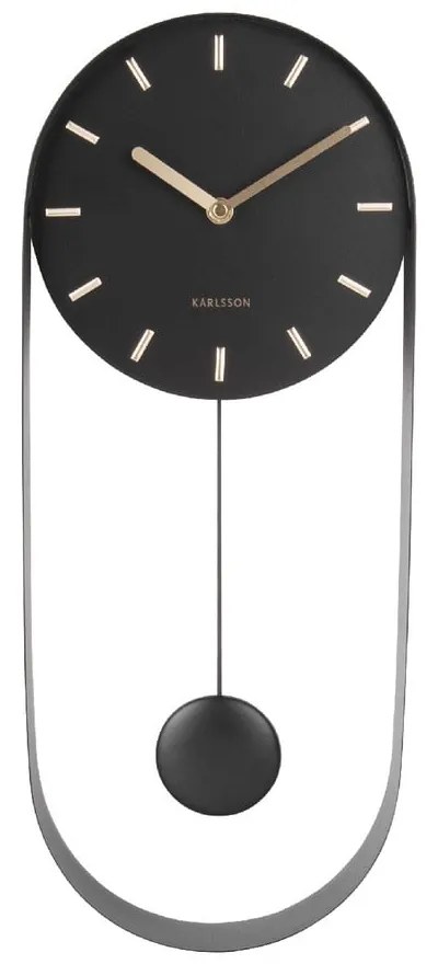 Orologio a pendolo nero da parete Charm Pendulum - Karlsson