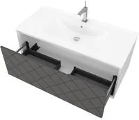 Mobile da bagno sospeso da 101cm colore lino - HDcasa