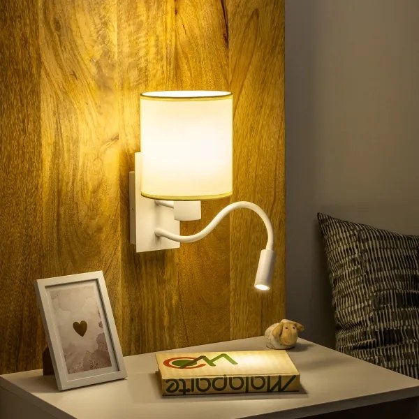 Brilagi - Applique a LED NUBILA 1xE27/25W/230V + LED/3W bianco/color crema