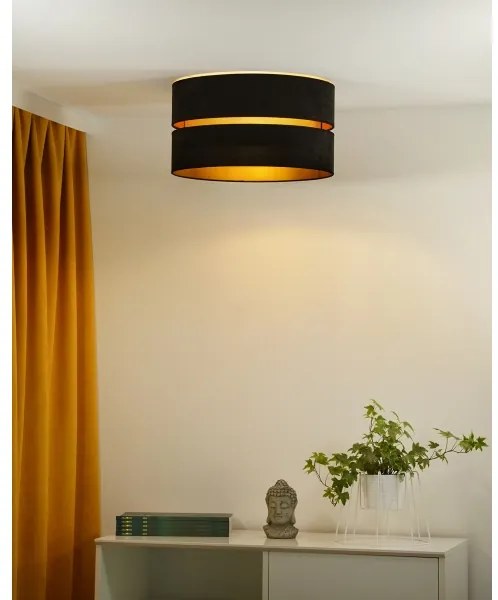 Duolla - Plafoniera DUO 1xE27/40W/230V diametro 40 cm nero/oro