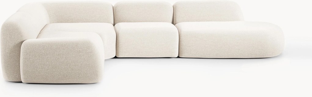 Divano angolare componibile XL in bouclé con chaise longue Wolke