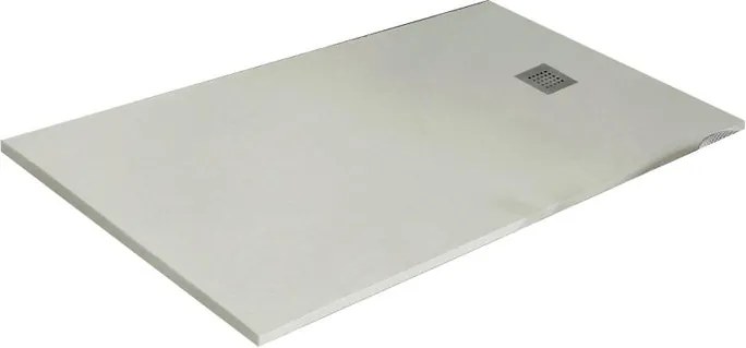 Piatto doccia in resina Strato bianco L 160 x L 80 x H 3 cm effetto pietra