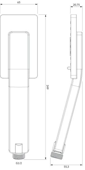 OMNIRES JIMJIM-RBL - Doccia portatile JIMJIM opaco nero