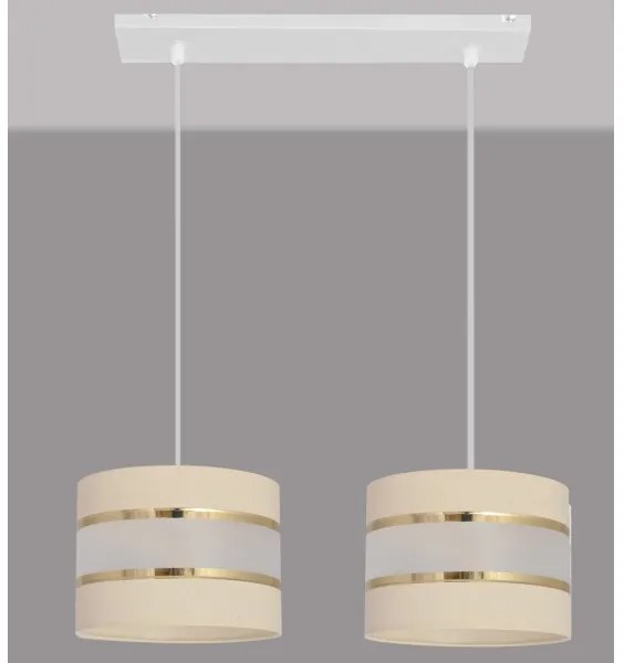 Lampadario su filo HELEN 2xE27/15W/230V crema