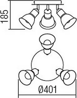 Redo 04-465 - Faretto OLAF 3xE14/12W/230V