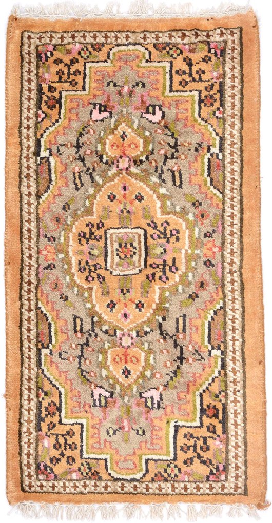 Agra Tappeto orientale 30x60 Beige (Indian) Annodato A Mano