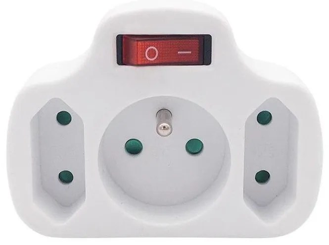 Solight P103 - Multiprese 1P 10A + 2P 2,5A con interruttore