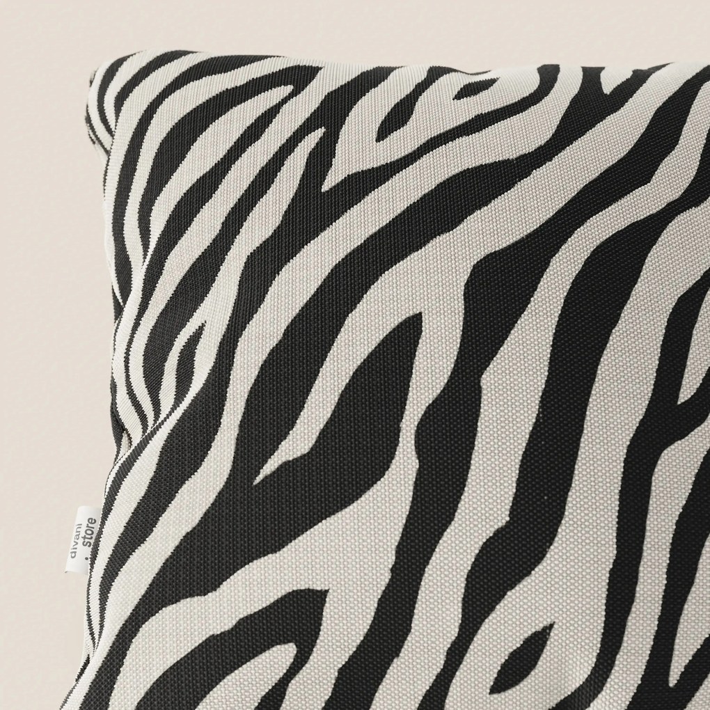 Stripe cuscini geometrici in tessuto Idrorepellente disponibile in diversi colori nero