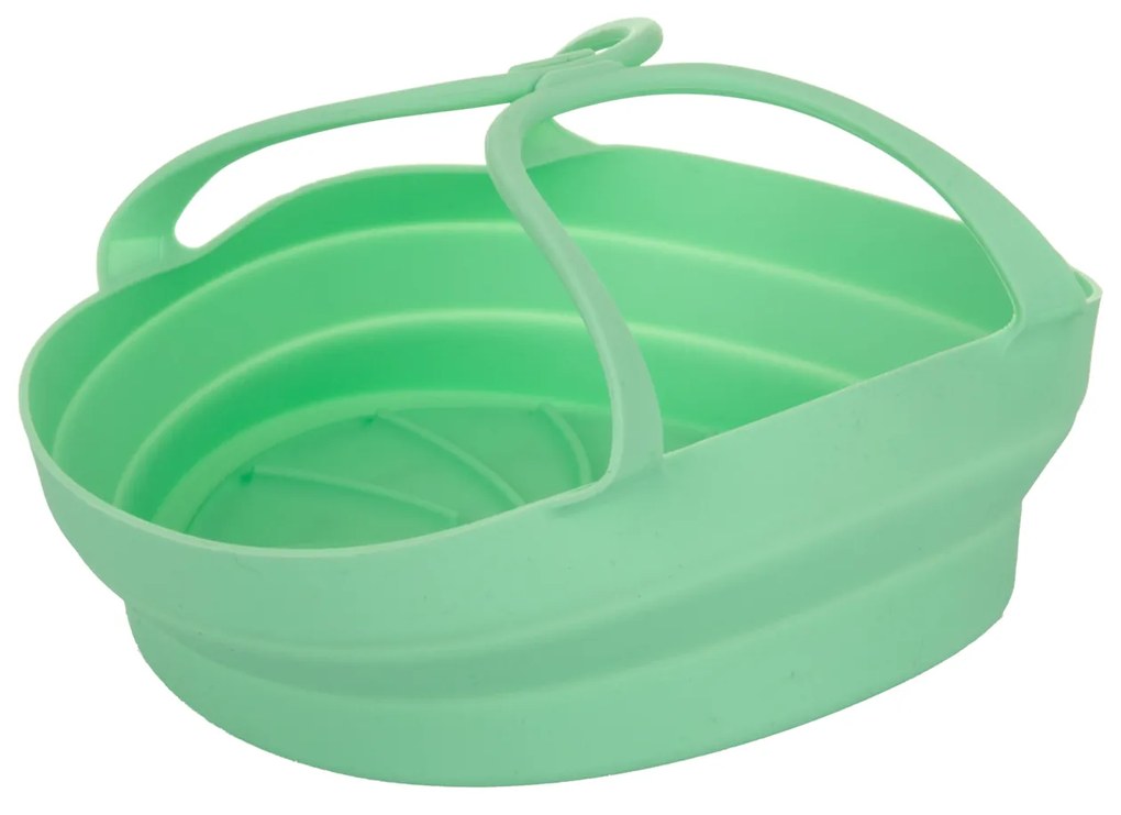 Teglia tonda in silicone con manici 22 cm verde