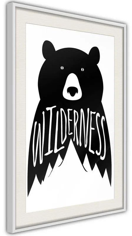 Poster  Wild Bear  Cornice Quadri Cornice nera con pass-partout, Larghezza x Altezza Home decor 30x45