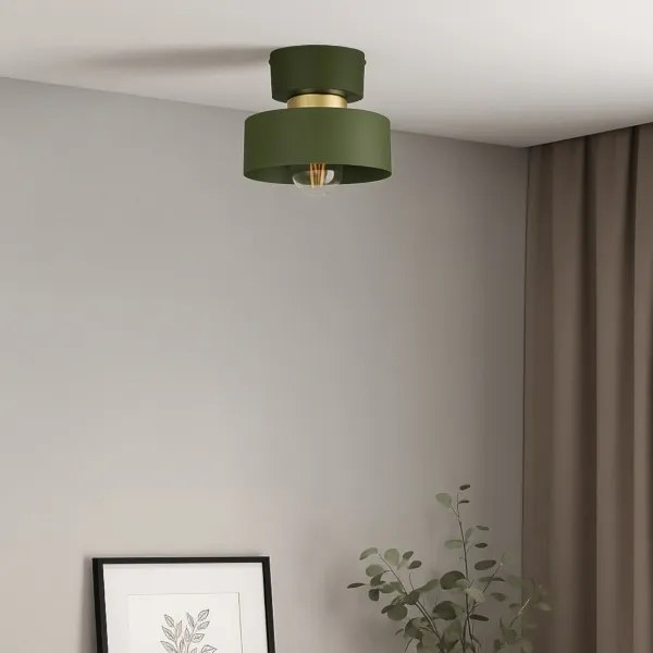 Plafoniera IGNIA 1xE27/60W/230V verde/oro