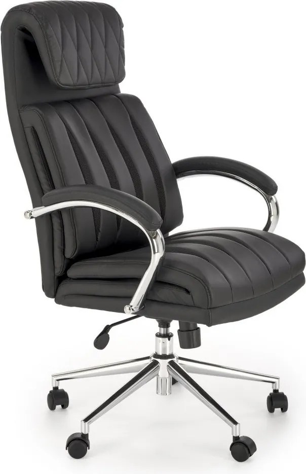 Sedia da ufficio Romano in nero - H121 cm