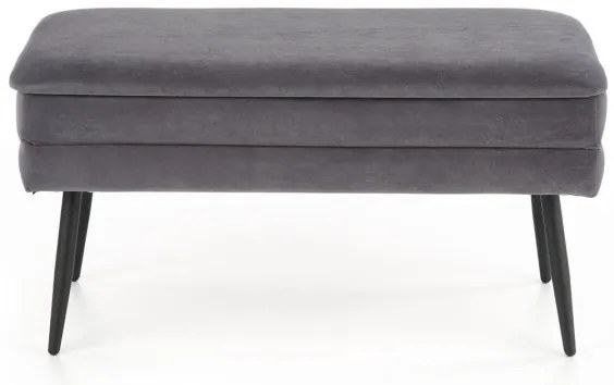 Panca con contenitore VELVA 37x78 cm grigio