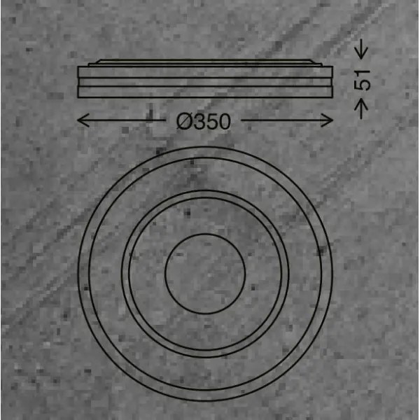 Briloner - Plafoniera LED dimmerabile RIPPLE LED/24W/230V 3000-6500K + +TC
