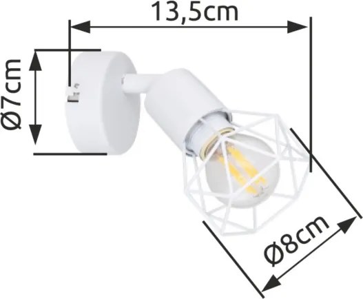 Globo 54802W-1 - Luce Spot da parete XARA 1xE14/40W/230V
