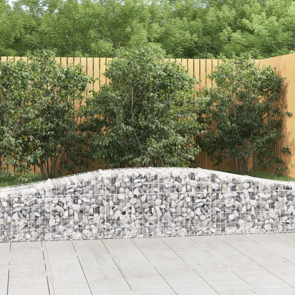 Cesto Gabbione Ad Arco 400x50x40/60 Cm Ferro Zincato /